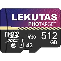 LEKUTAS Cartão micro SD 1T (999GB), cartão de memória flash